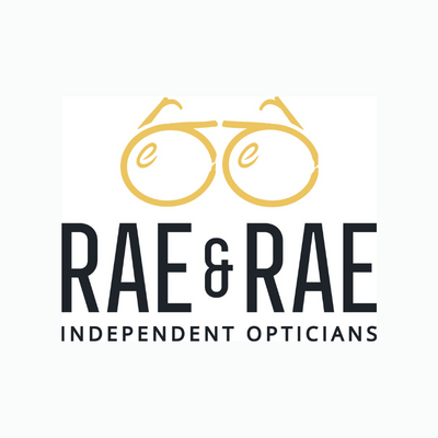 Rae and Rae Opticians logo.