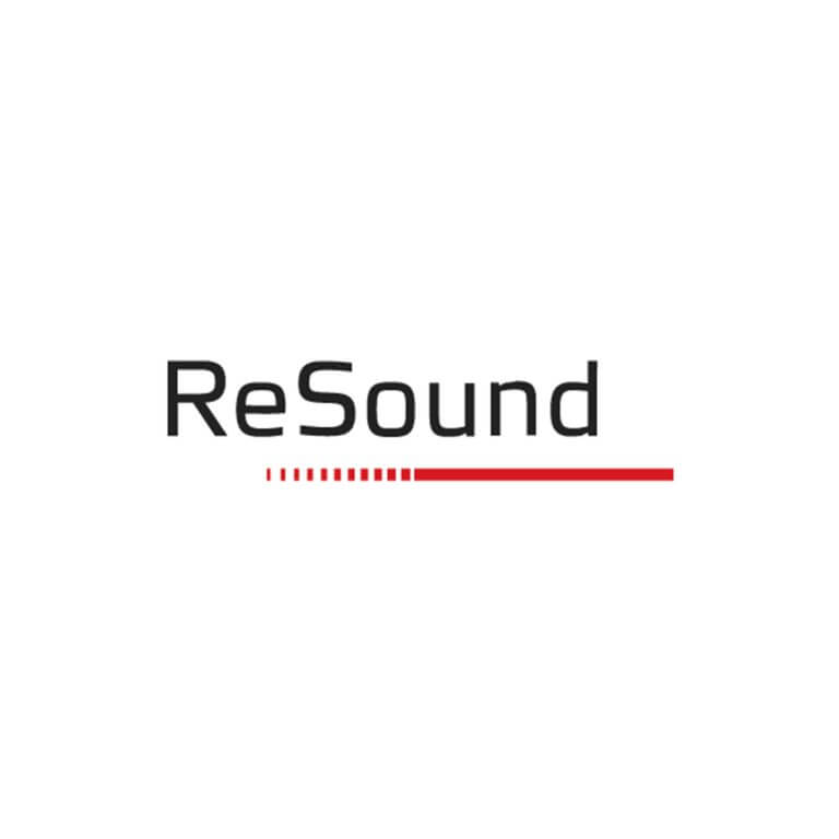 ReSound, the hearing aids' brand, logo.