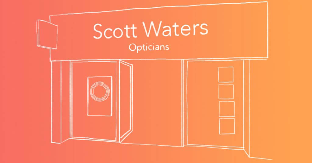 Scott Waters opticians drawing of the practice.