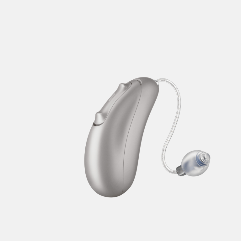 An unitron Moxi Blu hearing aid.