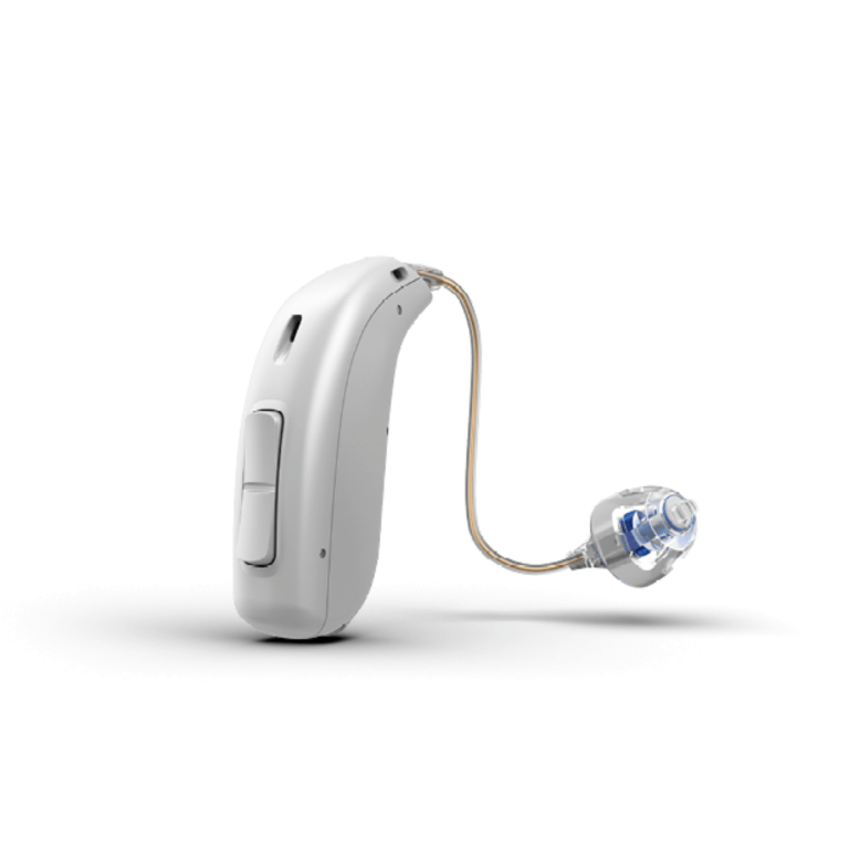 Hearing aid: Oticon Xceed model.