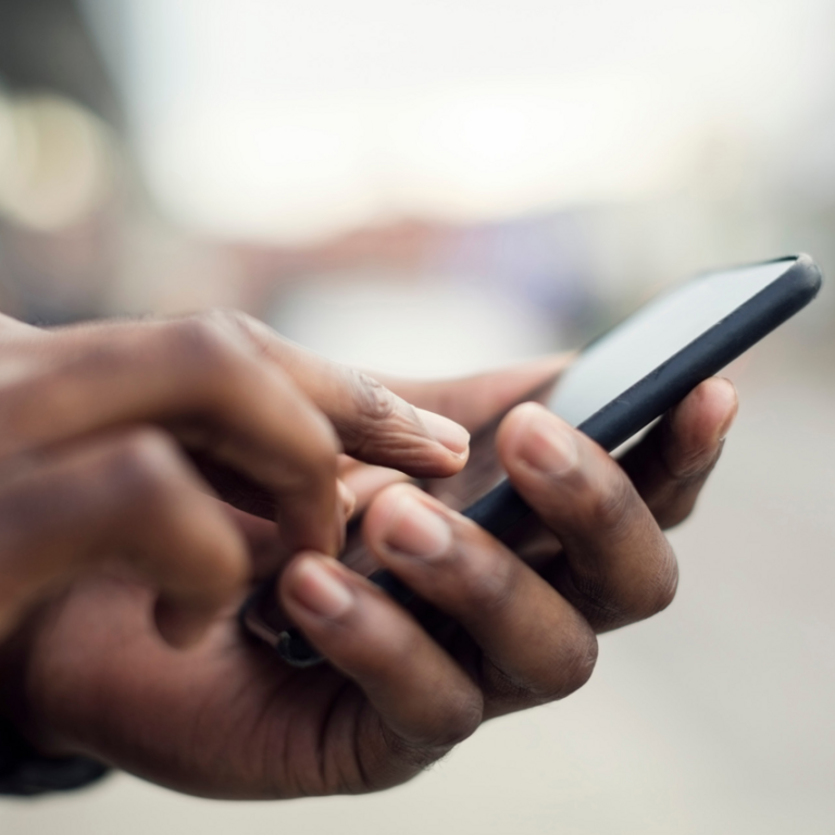 A man using his phone.