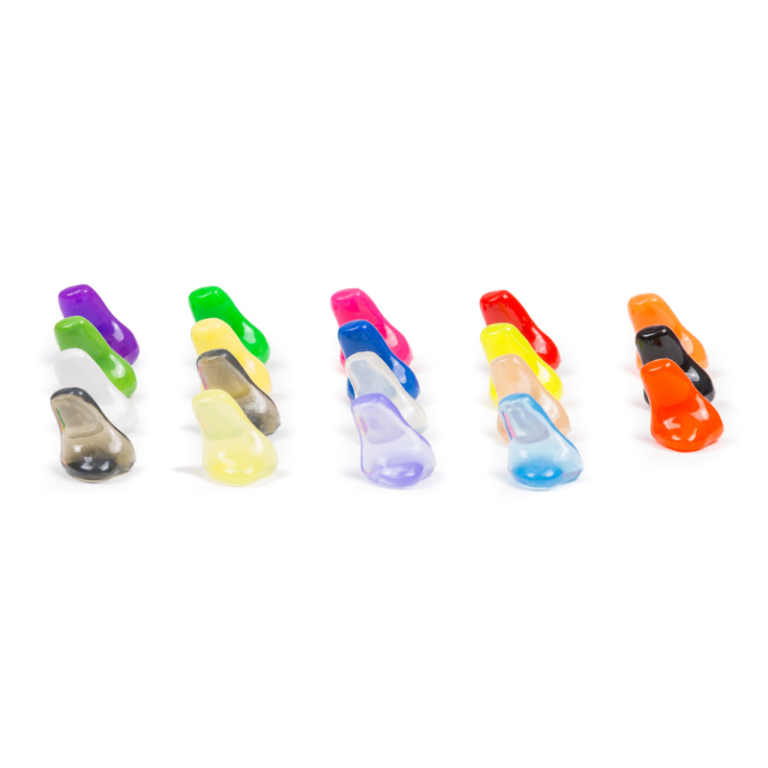 Ear plugs with different colours.