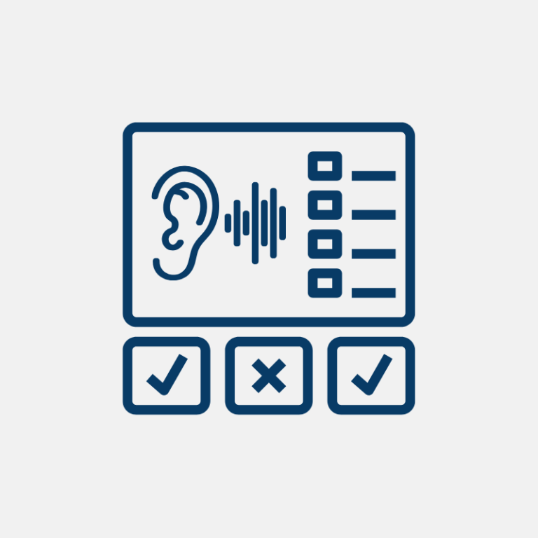 Icon representing hearing test results.