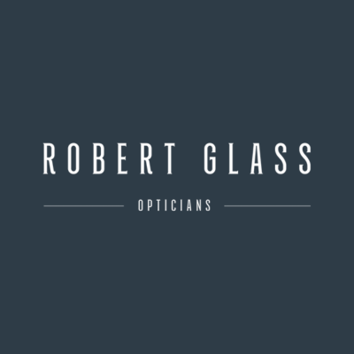 Logo of Robert Glass Opticians displaying the practice name.