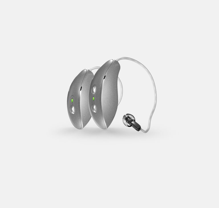 Starkey Omega AI receiver-in-canal hearing aids.