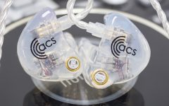 ACS In Ear Monitors transparent clear colour.