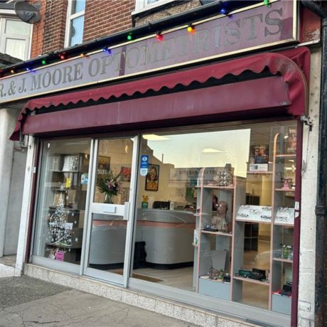 R&J Moore Opticians front practice in Birchington.