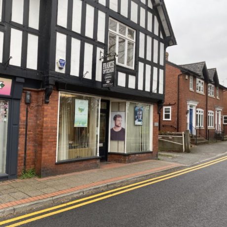 Francis Opticians, front of the practice in Chirk.
