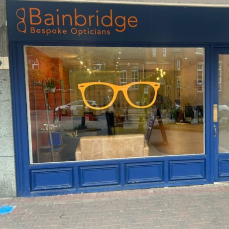 Bainbridge Bespoke Opticians practice in Harborne High Street.